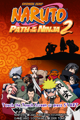 Naruto Path of the Ninja 2 Title Screen